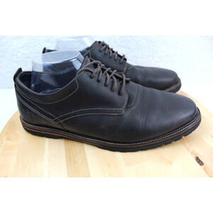 Cole Haan Oxford Mens 8.5 Leather Black Derby Comfort Office Casual Shoe